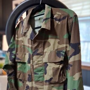US Army Camo M-65 Field Jacket Size S (Long)